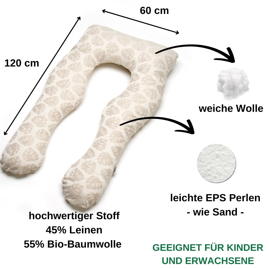 MOCLI Still- und Schlafkissen Leinen